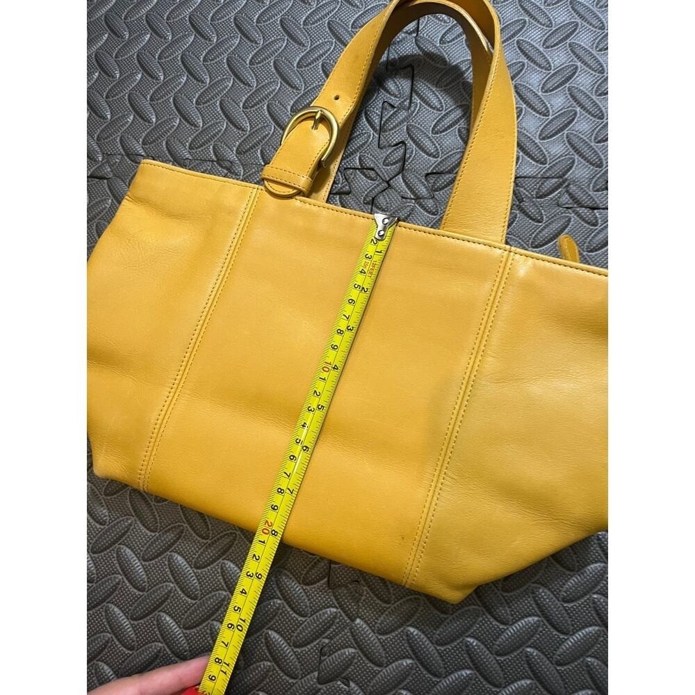 Vintage Coach SOHO Waverly Buckle Bag Leather 4133 Yellow Chamois Hand Bag - Picture 12 of 14